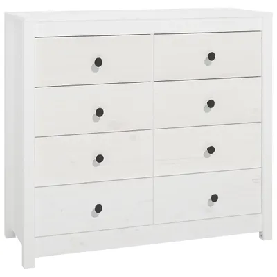 Imagen del producto de Armario auxiliar madera maciza de pino blanco 100x40x90 cm