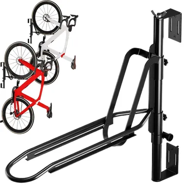 Produktbild von Wandfahrradhalterung aus Kohlenstoffstahl für platzsparende Aufbewahrung