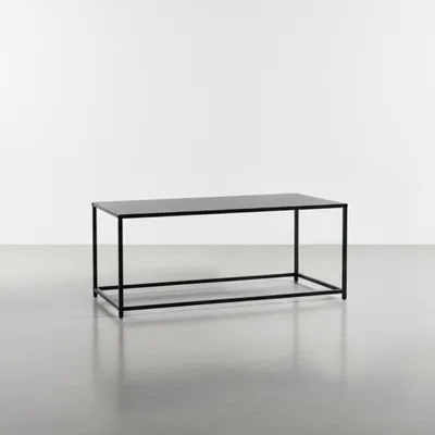 Produktbild von eluno Couchtisch im Industrie-Design aus schwarzem Metall 110 x 41 x 50 cm