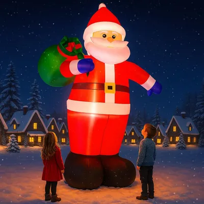 Aufblasbarer Weihnachtsmann 245 cm mit LED, IP44, wetterfest