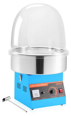 Immagine prodotto di VEVOR Macchina elettrica per zucchero filato 1000 W, macchina per zucchero filato con coperchio, ciotola in acciaio inossidabile e cucchiaio per zucchero, ideale per carnevale, compleanni, feste di famiglia, macchina per zucchero filato blu