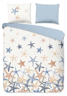Productafbeelding van Good Morning Dekbedovertrek "Antibes" - Blauw - (240x220 cm) - 100% Katoen