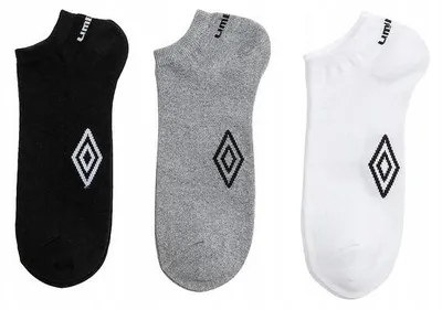 Produktbild von UMBRO Sneaker Socken Schwarz-Weiß-Grau 3 Paar