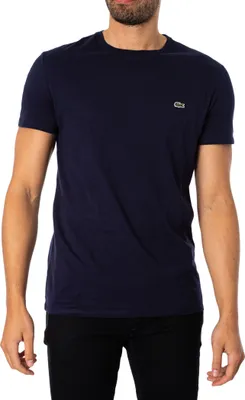 Produktbild von Lacoste Logo-Crew T-Shirt, Blau S