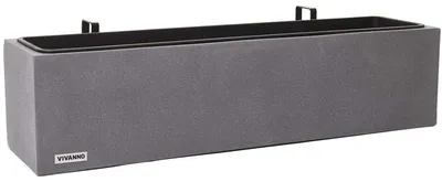 Immagine prodotto di Fioriera da balcone BENNO in fibrocemento, grigio roccia, 82x22x22 cm