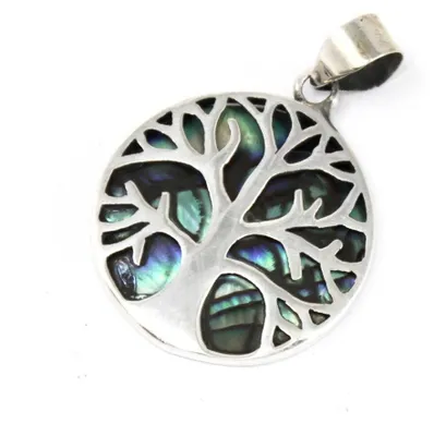 Imagen del producto de Colgante de Plata Árbol de la Vida 22mm - Abulón