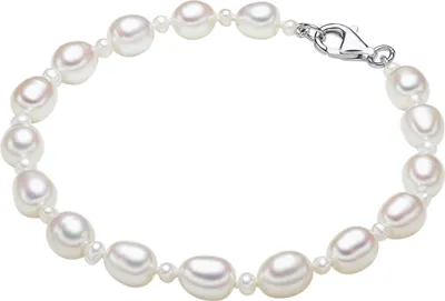 Produktbild von Valero Pearls Perlen-Armband Sterling Silber Süßwasser-Zuchtperle 19,0 cm 00474511