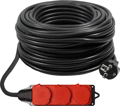 Produktbild von 20m Verlängerungskabel PVC IP44 Verlangerung 3x2,5 Stromkabel Stecker 3-fach Steckdosenleiste