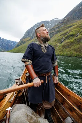 Produktbild von Kurzarmtunika mit Bordüre Schwarz "Richard"  S