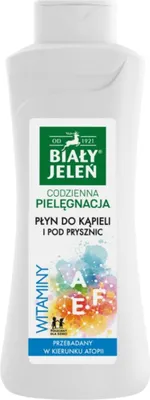 Zdjęcie produktu dla BIAŁY JELEŃ PŁYN do Kąpieli i pod Prysznic 750 ml z Witaminami PIELĘGNUJE