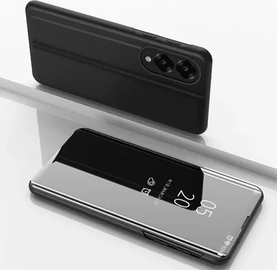 Immagine prodotto di Clear View Custodia Custodia per cellulare Flip Cover compatibile con iPhone 16e (SE 4 2025) Nero