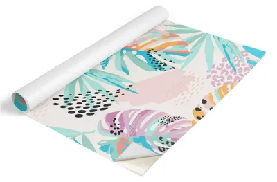 Produktbild von Tulup Möbelfolie - Klebefolie Möbel - Selbstklebende Folie 65x130 cm - Möbelfolie Schrank - Folie für Möbel - Möbelfolie Küche - Wasserdicht - Abwaschbar - Selbstklebend - Luftblasenfrei - Farbenfroher Exotismus