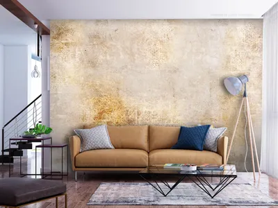 Produktbild von Vlies Fototapete Abstrakt 400x280 cm Tapeten Wandtapete XXL Betonoptik Mosaik beige gold f-A-10067-a-a