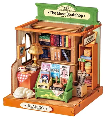 Productafbeelding van RoboTime Miniatuur huisje, boekhandel