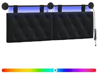 Produktbild von Hängendes Kopfteil Mit LED Licht Schwarz Samt