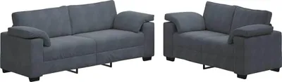 Zdjęcie produktu dla vidaXL 2-częściowa sofa z poduszkami, ciemnoszary aksamit