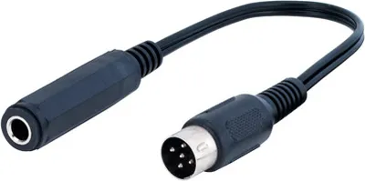 Produktbild von Audio Adapter 5-Pol Würfel Stecker / 6,3mm Buchse Stereo, 0,2m, Good Connections®