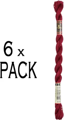 Obrázok produktu pre 6x priadza DMC Pearl Bavlna, veľkosť 5, 15 metrov, kód 115AR/5-815