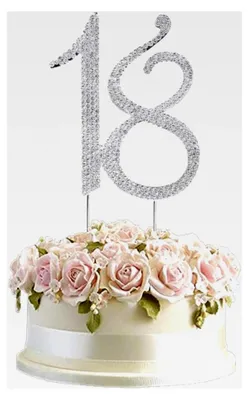 Produktbild von 18 Strasssteine Cake Topper Kuchendekoration für den 18. Geburtstag