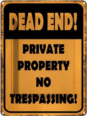 Produktbild von vianmo Blechschild 40x30 cm Dead end private property no