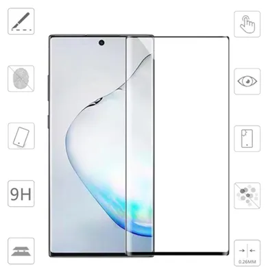 Produktbild von Für Samsung Galaxy S23 Ultra 4D Display Full LCD Curved H9 Hart Glas Folie Panzer Schutz Zubehör