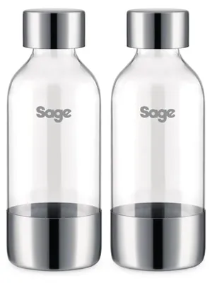 Image de Pack 2 Bouteilles Gazéification Sage 0.6l Bouteilles Réutilisables, Compatibles Sage Infizz - Sage