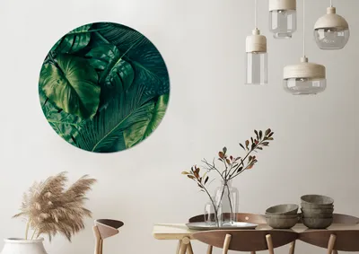 Produktbild von MuchoWow® - Wand-Kreis - Wohnzimmer - Bild - Runde - Wanddeko - Dibond - Kunstdrucke