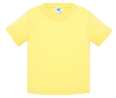 Image de JHK - T-shirt pour bébé, col rond LT4360 (80) (jaune clair)