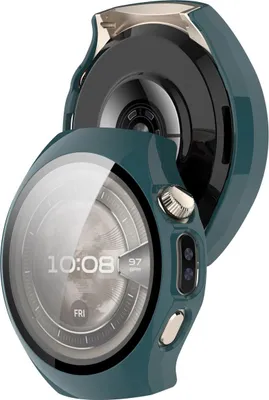 Produktbild von Schutzhülle mit Glas für Huawei Watch 5 42 mm, Bizon Case Watch Adamo, Grün