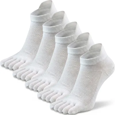 Produktbild von 5 Paar Laufsocken aus Baumwolle mit Zehenfächern für Herren