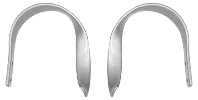 Vorhanghalter 2er-Set, Aluminium, Silber, 11x12,5 cm