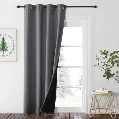 Immagine prodotto di Tende oscuranti –  – Ideali per oscurare la camera da letto – Blocco totale della luce – 140x240 cm – Grigio