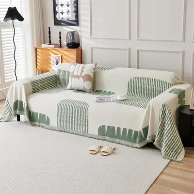 Obrázok produktu pre Mäkká Chenille deka na pohovku a posteľ 180x380cm - Zelená