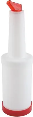 Produktbild von APS 93145 Dosier-/Vorratsflasche, Polypropylen, 0,85 Liter, Ø 9 cm, Höhe 33 cm, rot