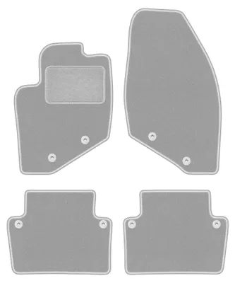 Imagen del producto de Alfombrillas de moqueta para Volvo S80 I 1998-2006 (sedán) – juego de 4 piezas, grises, a medida – Wielganizator OSLO