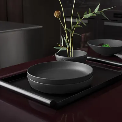 Produktbild von Villeroy & Boch Iconic, Rund, Porzellan, Schwarz, 1,1 l, Persönlich, 1 Person(en)