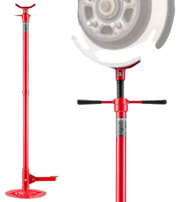 Immagine prodotto di VEVOR Supporto di sollevamento a corsa ridotta da 750 kg, cavalletto per sollevamento auto regolabile in altezza (1320–2032 mm) con maniglia girevole su cuscinetti a sfera e pedale, per il sostegno di componenti automobilistici e la riparazione di veicoli