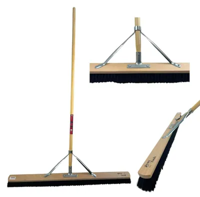 Produktbild von Omgoods - Kehrbesen mit einer Länge von 100 cm, mit Pferdehaaren - Weicher Besen mit Stiel