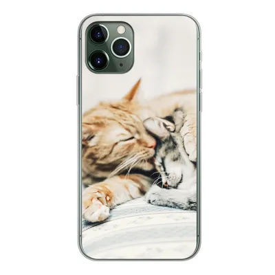 Produktbild von MuchoWow® Handyhülle Schutzhülle Hülle für iPhone 11 Pro Katzen - Sofa - Wohnzimmer Silikon Softcase Handy Hülle - Handy