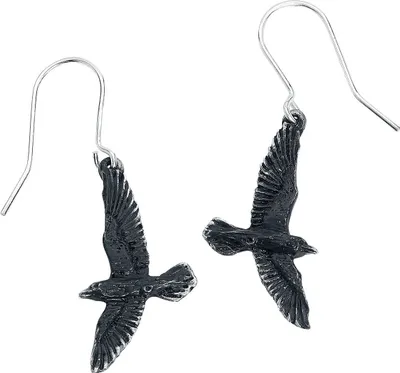 Produktbild von Alchemy Gothic Ohrring Damen Black Raven schwarz Standard