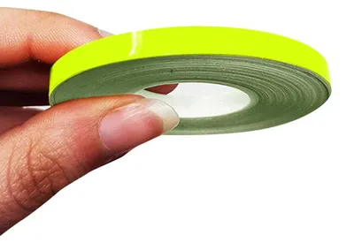 Productafbeelding van Reflecterende striping, zelfklevende striping voor auto's, fluorescerend geel, 5 mm x 10 meter