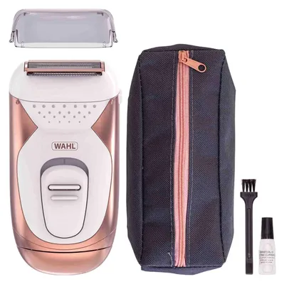 Imagen del producto de Afeitadora Wahl Ladyshaver para hombres y mujeres, apta para el afeitado en seco y en húmedo, con dos cuchillas para recortar el vello largo