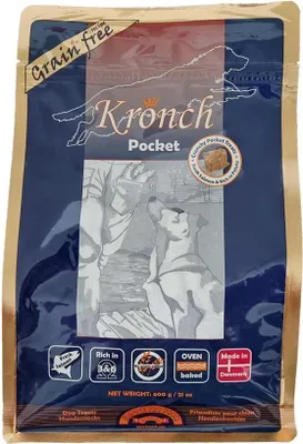 Produktbild von Henne Pet Food - Lakse Kronch "Pocket" Getreidefreier Hundesnack 600g