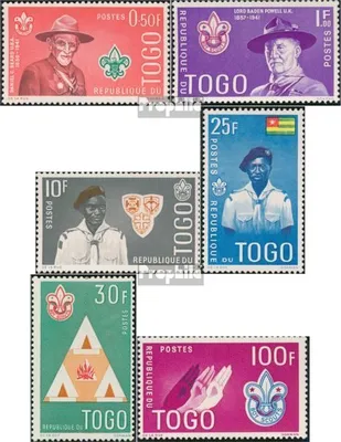 Produktbild von Briefmarken Togo 1961 Mi 313-318 (kompl.Ausg.) postfrisch Pfadfinder
