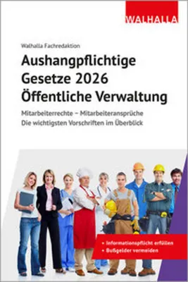 Produktbild von Aushangpflichtige Gesetze 2026 Öffentliche Verwaltung