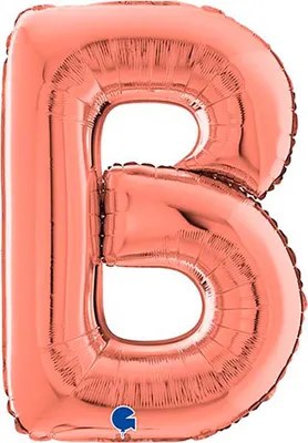 Produktbild von Riesenbuchstabe Folienballon 26"/66cm | Rosegold #B