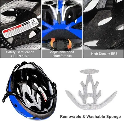Zdjęcie produktu dla Kask rowerowy - Niebieski - 58-61 cm - Lekki i oddychający materiał - Dla dorosłych