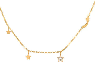 Produktbild von cai Anhänger mit Kette 925/- Sterling Silber 39+5cm gelb Zirkonia weiß 274250022-1-44