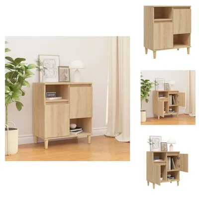Zdjęcie produktu dla vidaXL Kredens dąb sonoma 60x35x70 cm materiał drewnopochodny - Kredensy