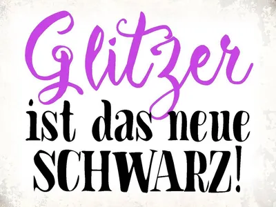 Produktbild von vianmo Holzschild 30x40 cm Glitzer ist das neue schwarz